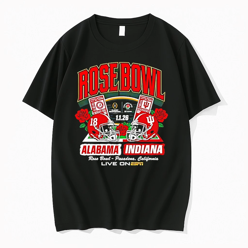 Alabama Crimson Tide Vs Indiana Hoosiers 2026 Rose Bowl Tickets Shirts