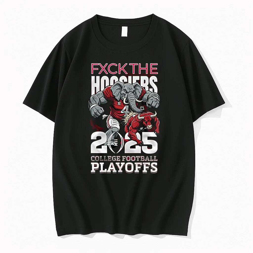Alabama Crimson Tides Fxck The Hoosiers 2025 College Football Playoffs Mascot Shirts