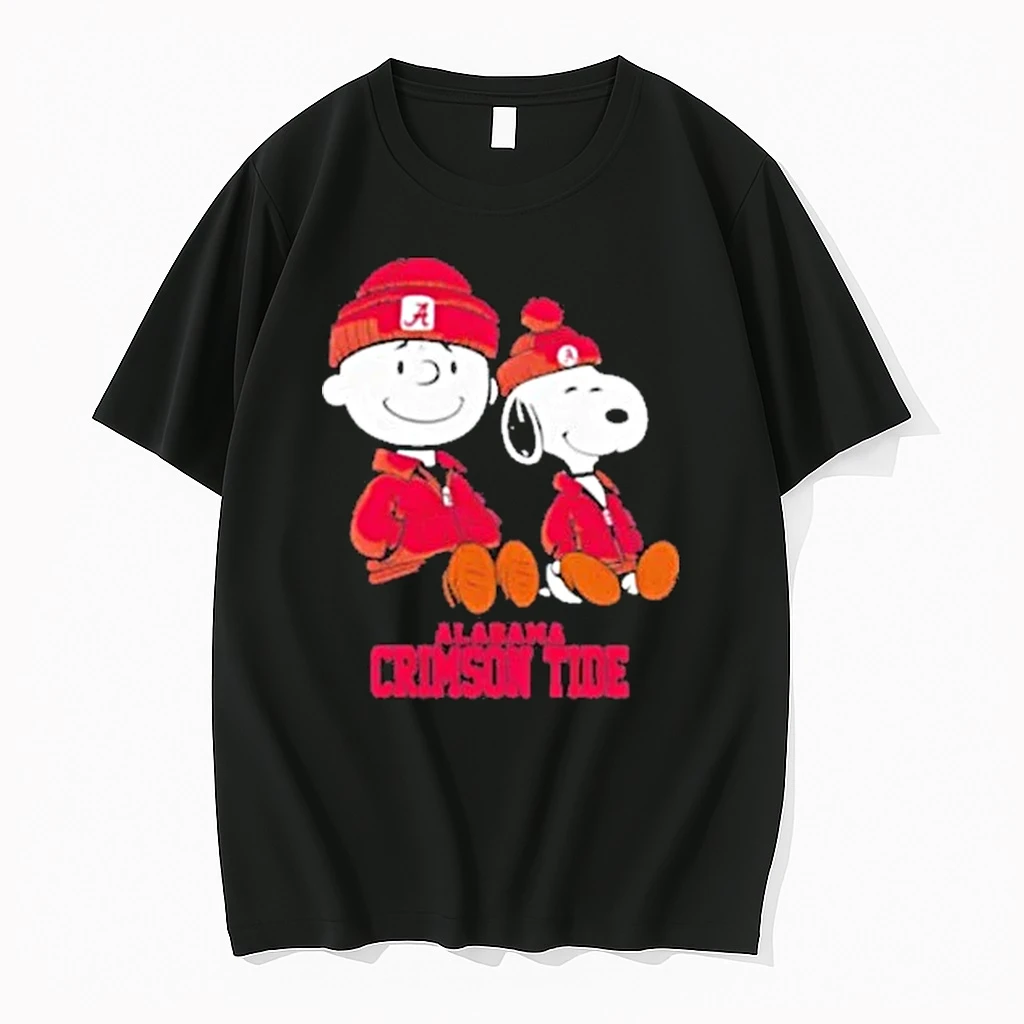 Alabama Crimson X Snoopy And Charlie Brown Shirts