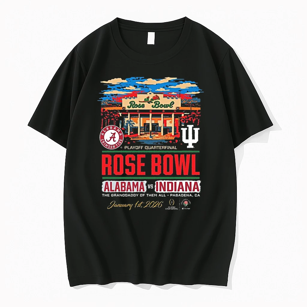 Alabama Vs Indiana Playoff Quarterfinal Rose Bowl Stadium 2026 Shirts