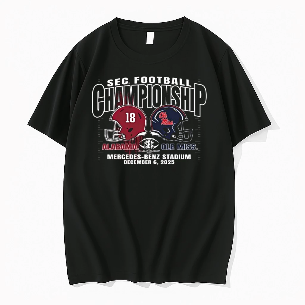 Alabama Vs Ole Miss 2025 Sec Football Championship December 6 2025 At The Mercedes Benz Stadium Shirts