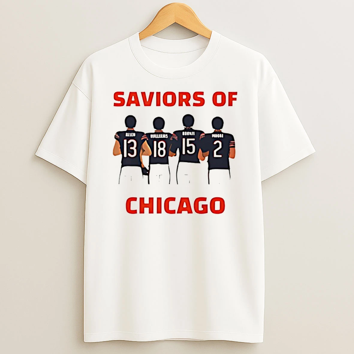 Allen Williams Qoonze Moore Chicago Bears Football Saviors Of Chicago Player Shirts