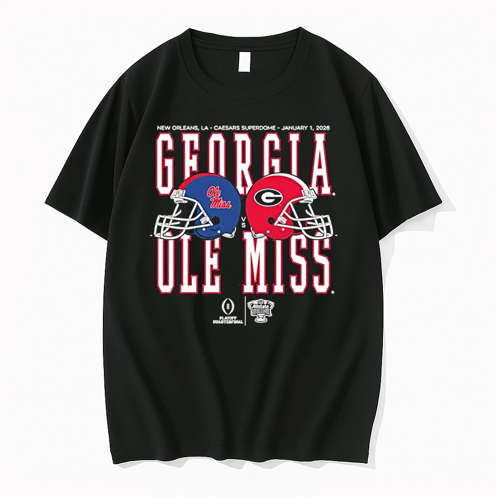 Allstate Sugar Bowl 2026 Ole Miss Vs Georgia Helmet Matchup Shirts