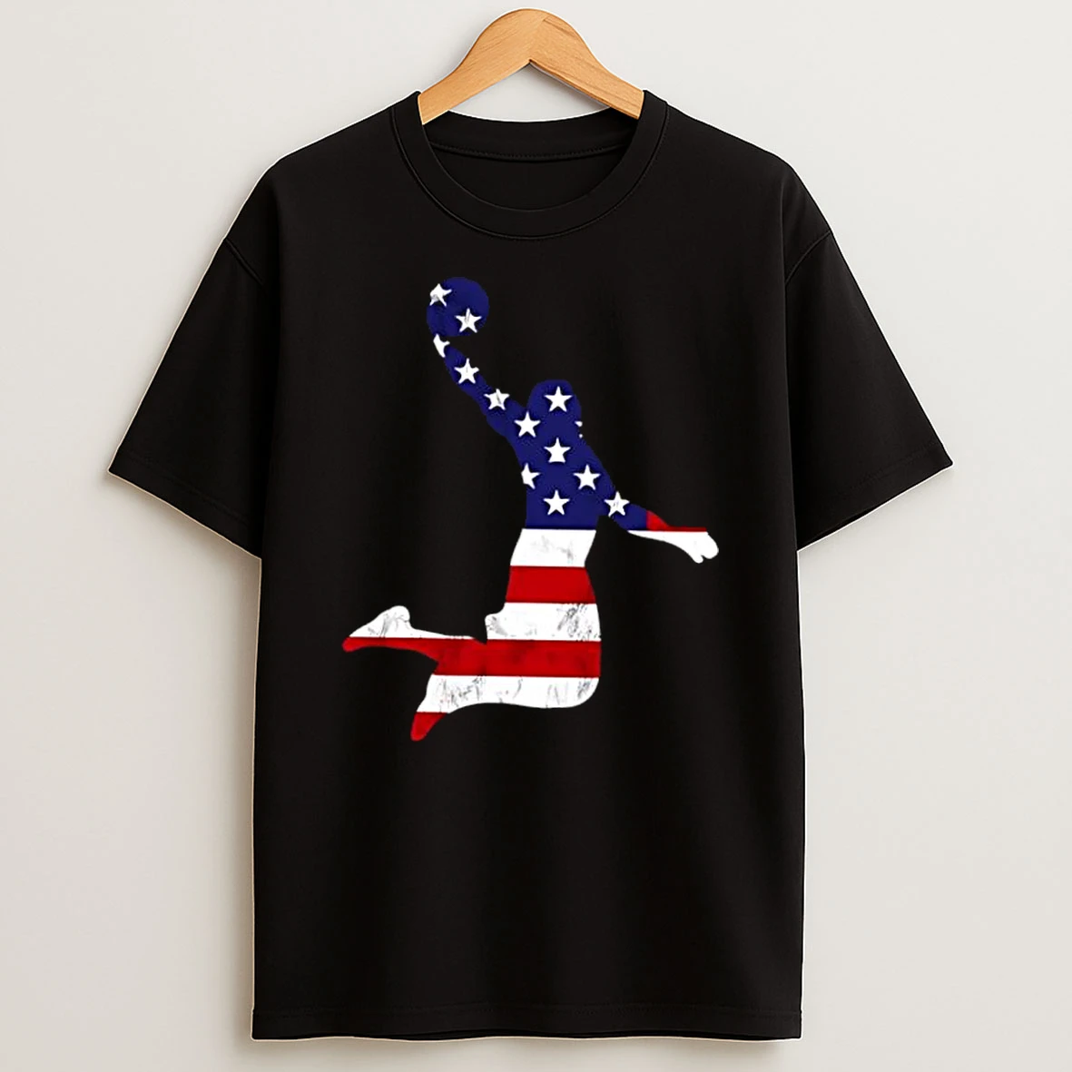 American Basketball Us Born Flag Shirts