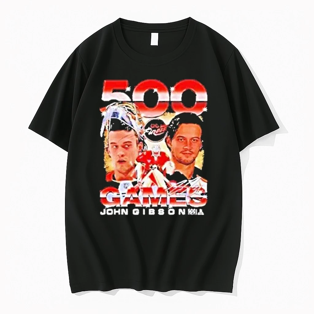 Anaheim Ducks John Gibson 500 Games Shirts
