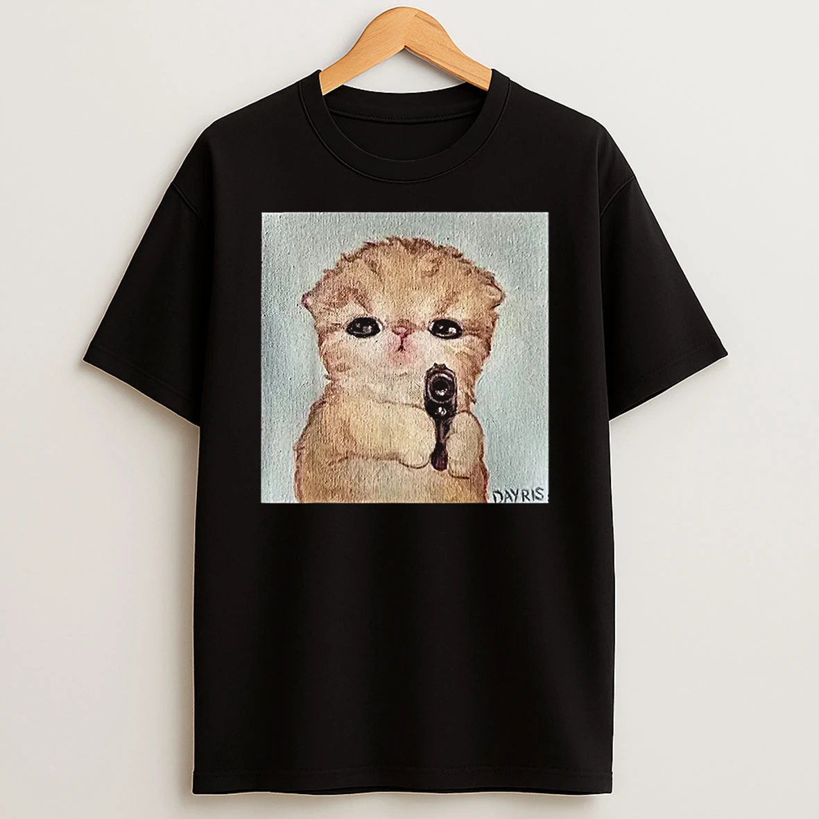 Angry Kitty With Gun Cat Meme Kawaii Kitty Joke Shirts