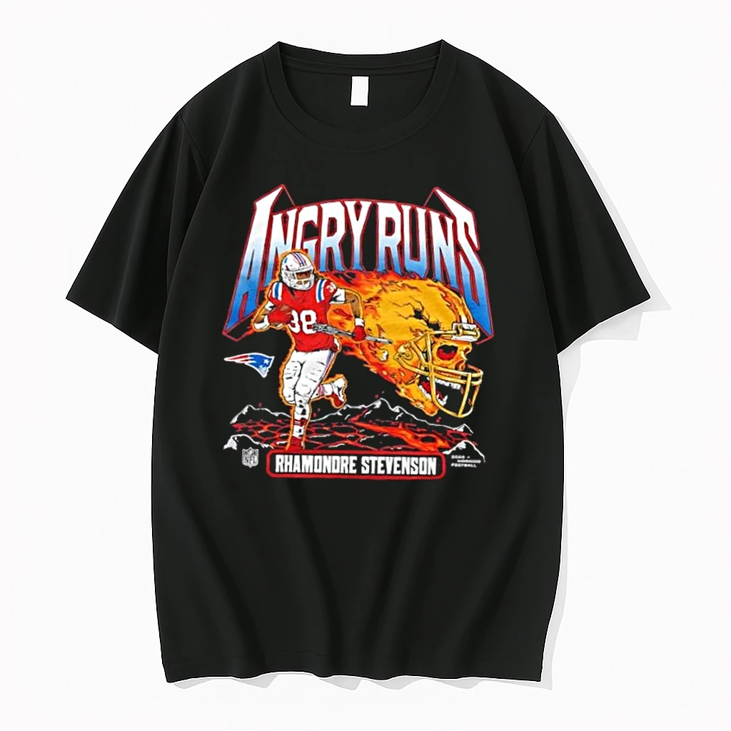 Angry Runs 2025 New England Patriots Rhamondre Stevenson Shirts