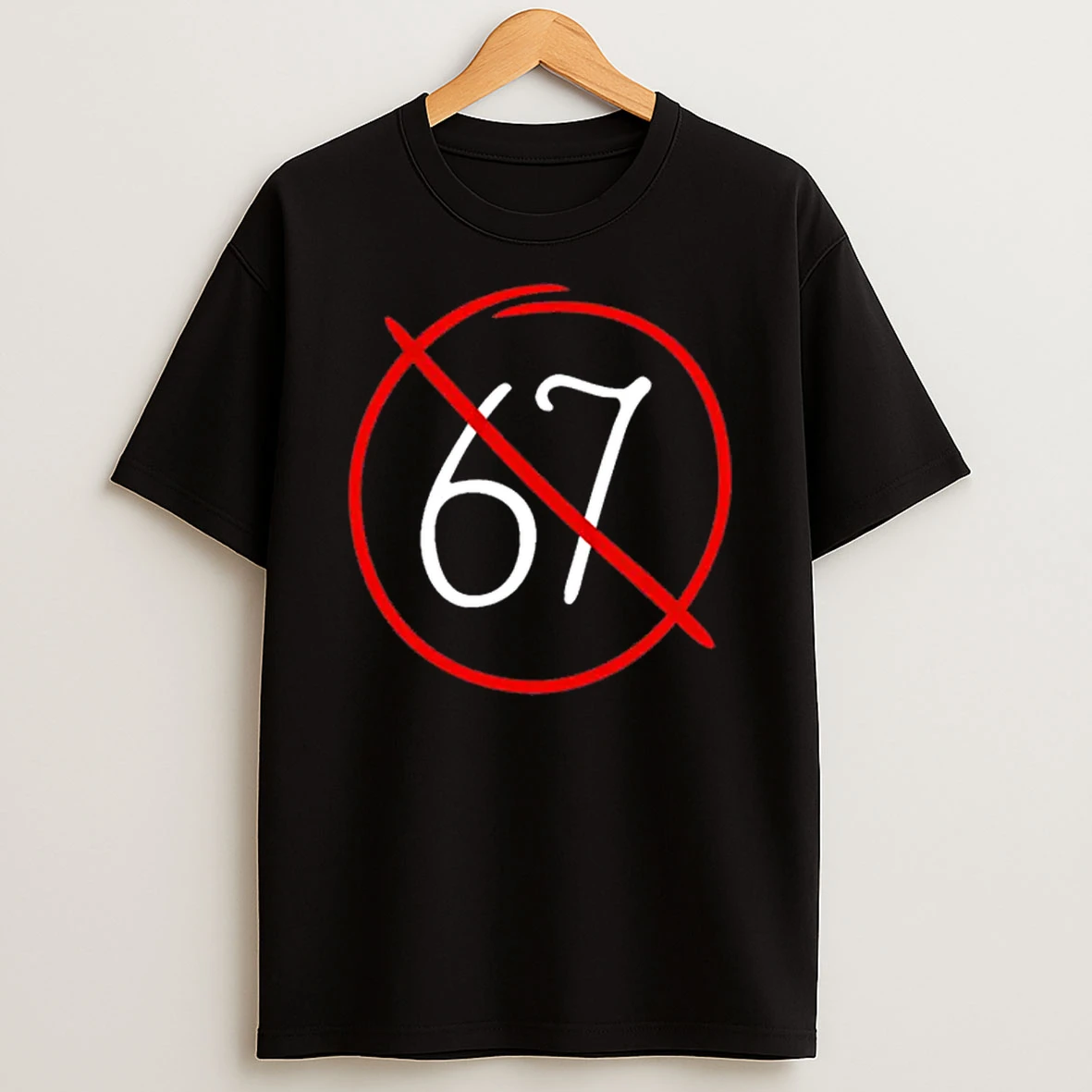 Anti 67 Stop Six Seven Simple Sign Shirts