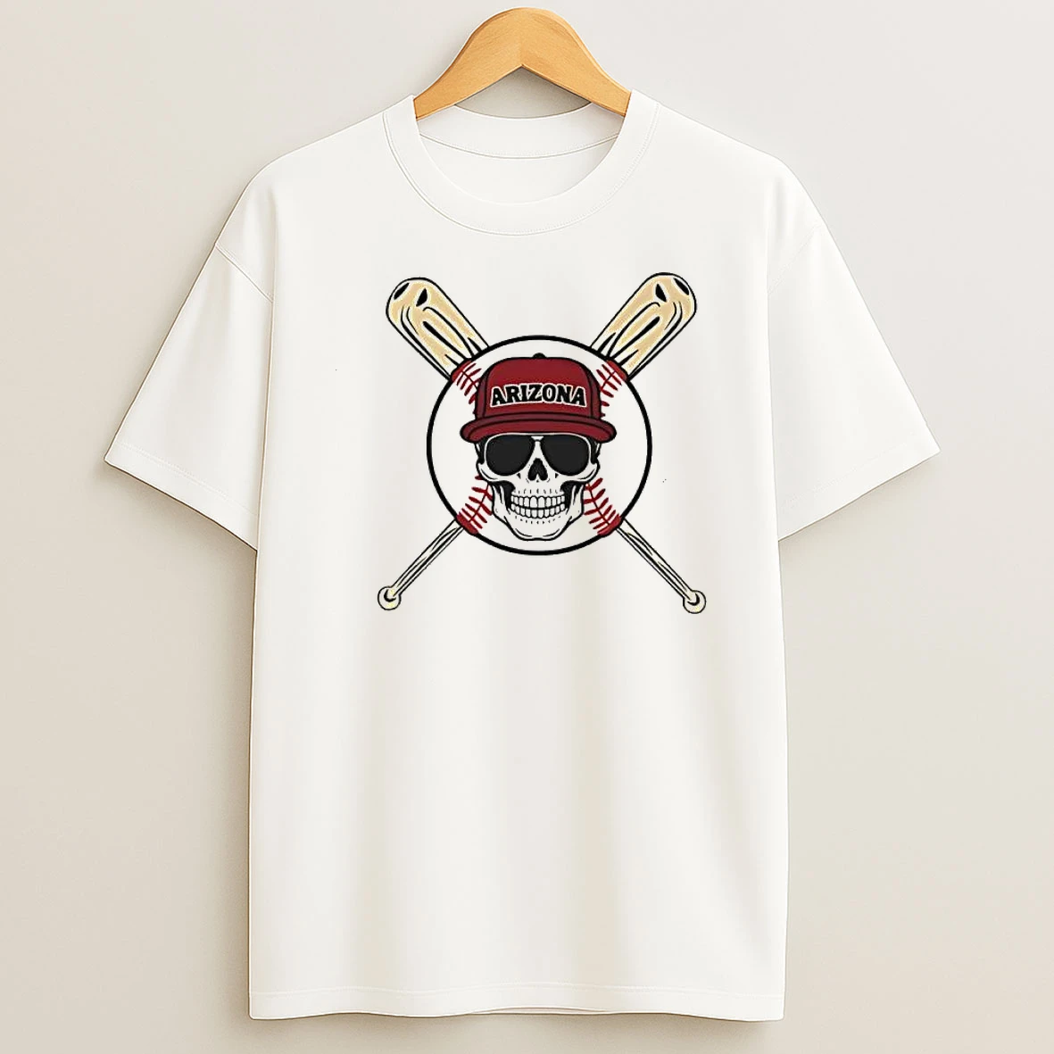 Arizona Baseball Skeleton Shirts