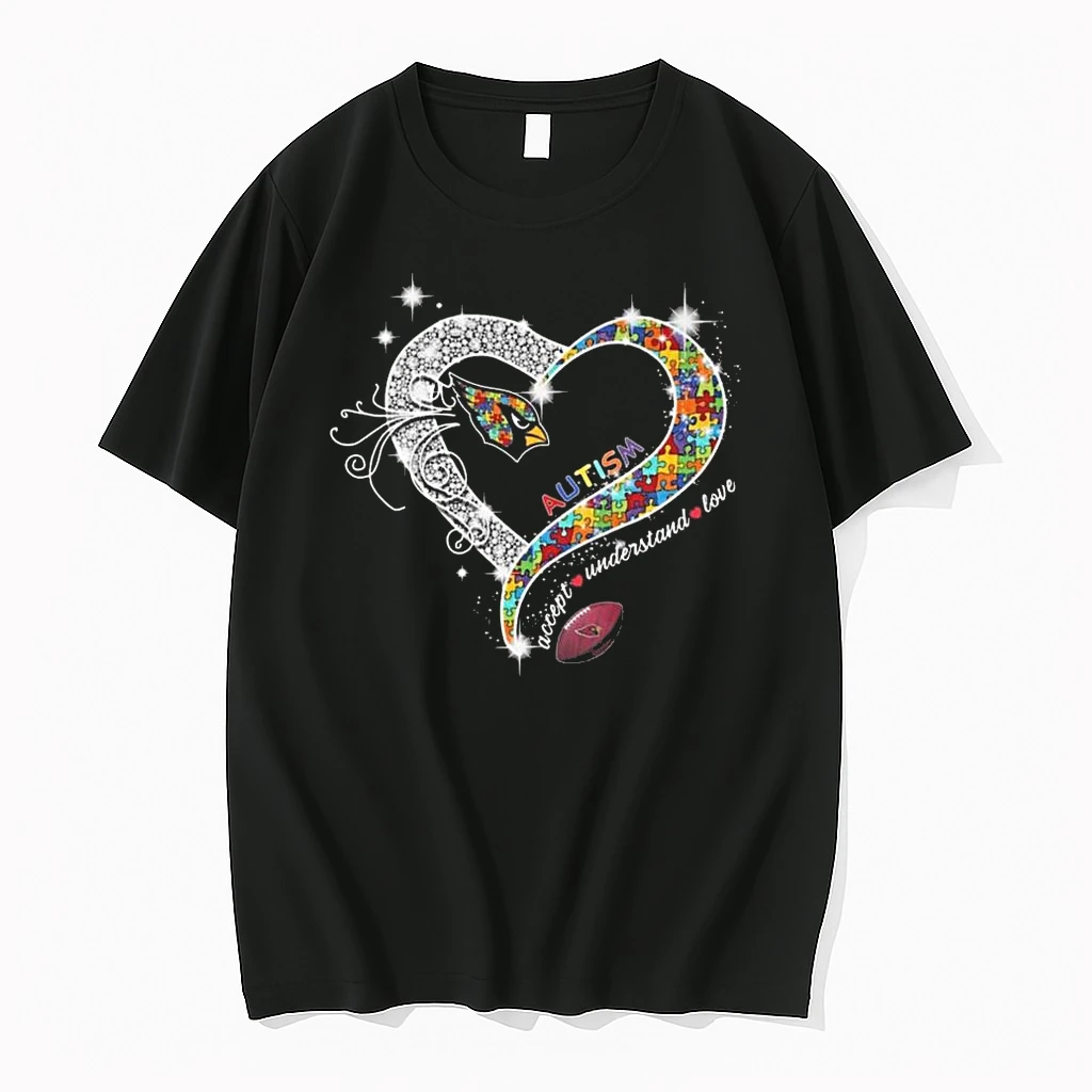 Arizona Cardinals Accept Understand Love Autism Diamond Heart 2026 Shirts