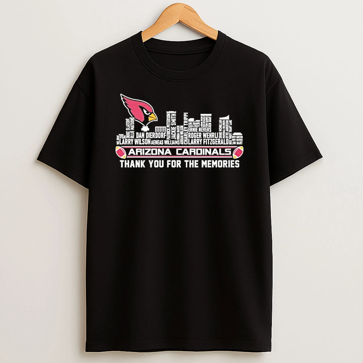 Arizona Skyline X Arizona Cardinals Typo Team Name Shirts