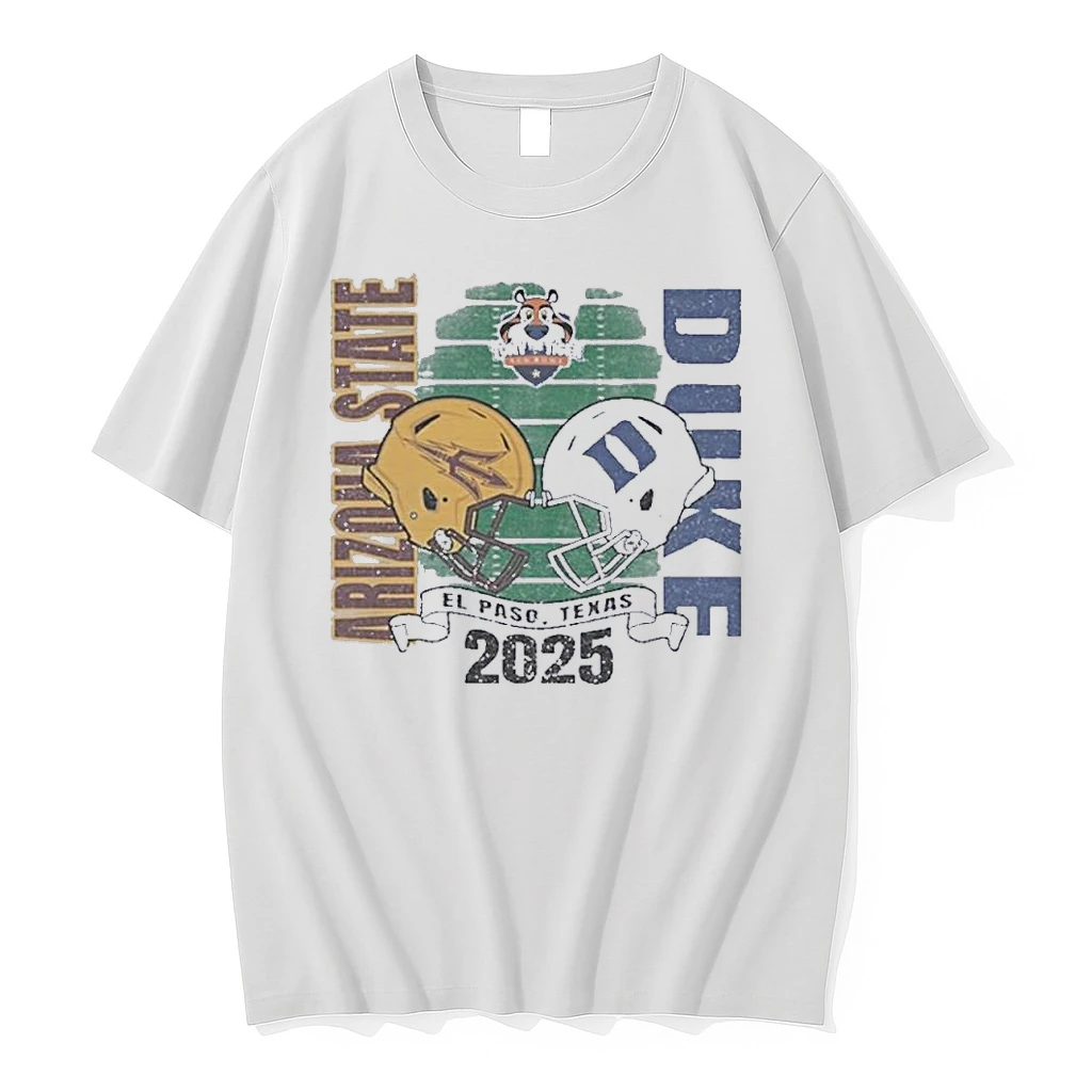Arizona State Sun Devils Vs Duke Blue Devils 2025 Tony The Tiger Sun Bowl Bound Duel Helmet Shirts
