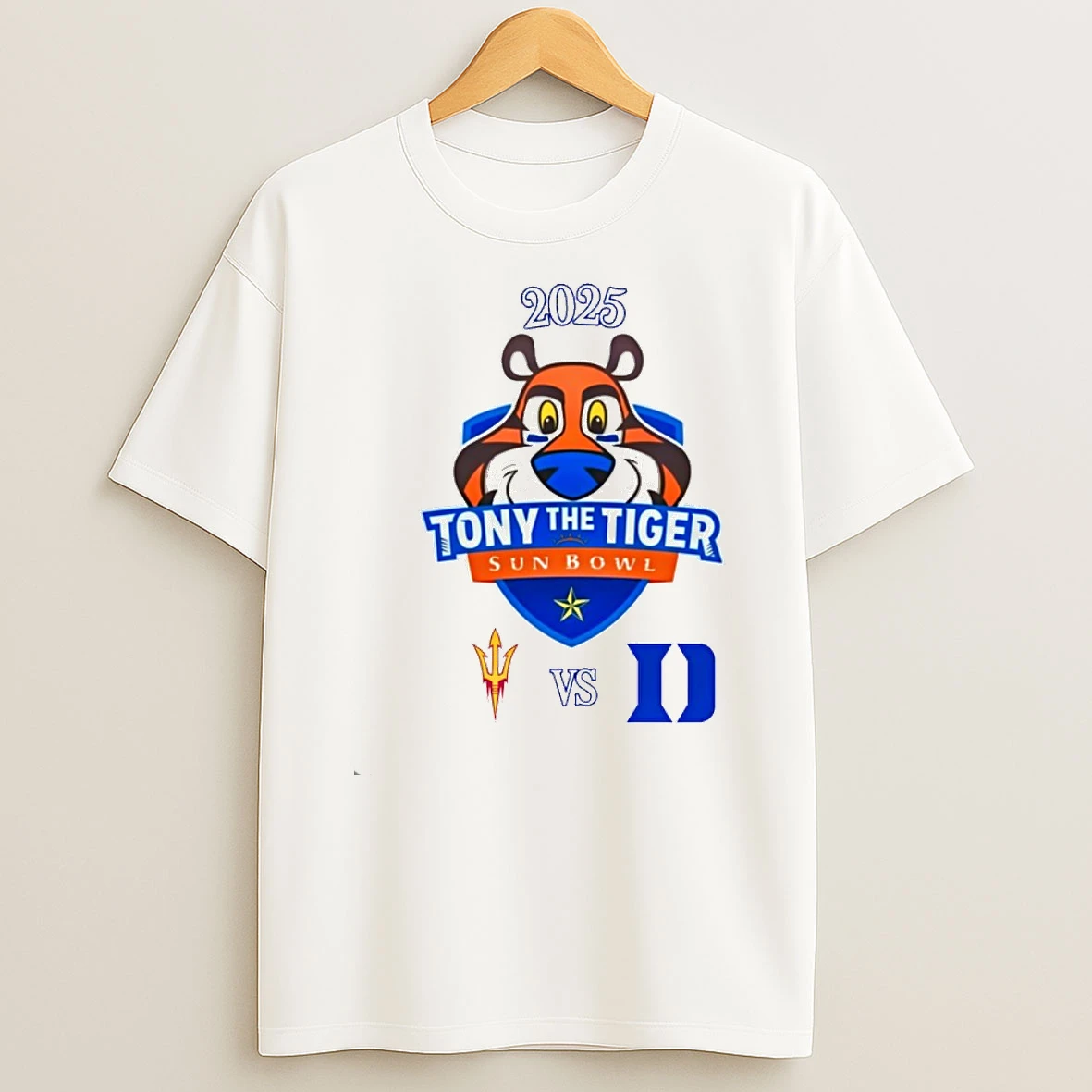 Arizona State Vs Duke Tony The Tiger Sun Bowl Sun Bowl Stadium Dec 31st 2025 Shirts