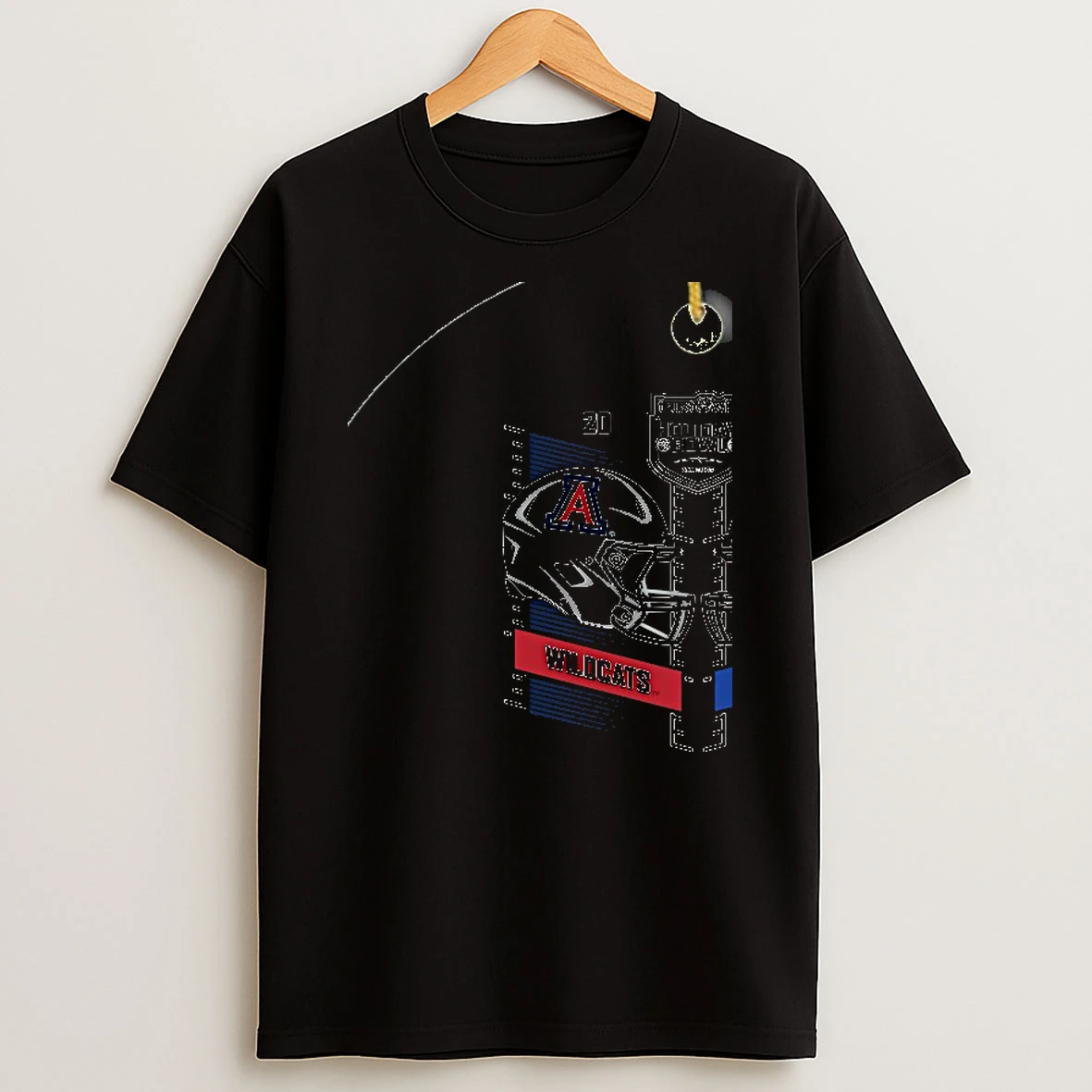 Arizona Wildcats Smu Mustangs 2025 Holiday Bowl Head To Head Helmet Logo Shirts