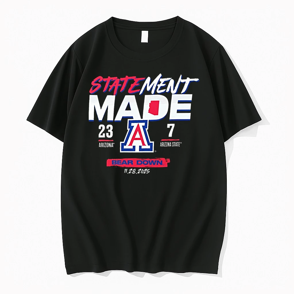 Arizona Wildcats Vs Arizona State Sun Devils 11 28 2025 Ncaa Statement Made Bear Down Score 23 7 Shirts