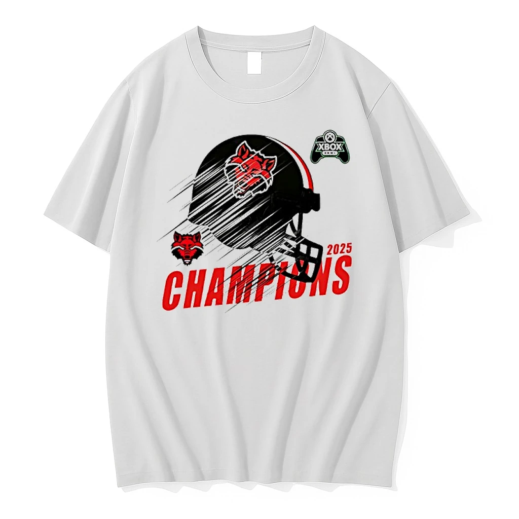 Arkansas State Red Wolves Xbox Bowl Champions 2025 Football Helmet Shirts
