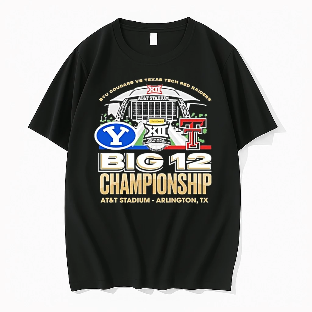 Arlington Tx 2025 Big 12 Football Championship Game Byu Vs Texas Tech Shirts