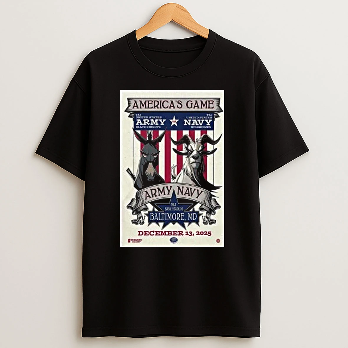 Army Black Knights Vs Navy Midshipmen Baltimore Dec 13 2025 Shirts