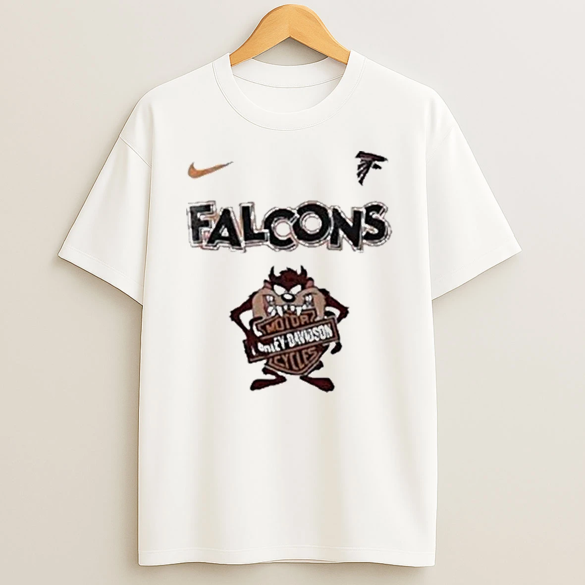 Atlanta Falcons X Taz Looney Tunes Harley Davidson Shirts