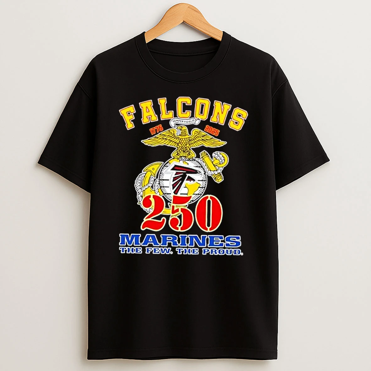 Atlanta Falcons X U S M C 250th Birthday Celebration Shirts