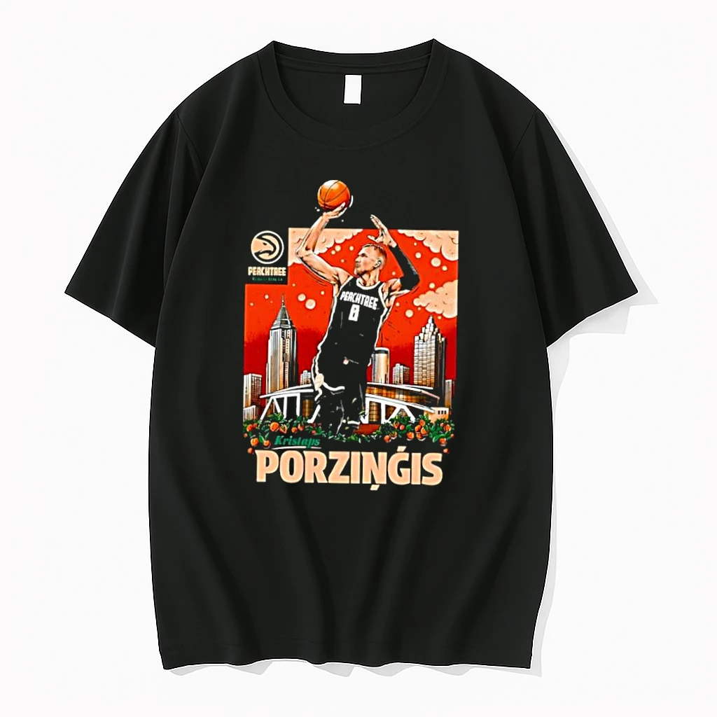 Atlanta Hawks Porzingis Peachtree Skyline Player Shirts