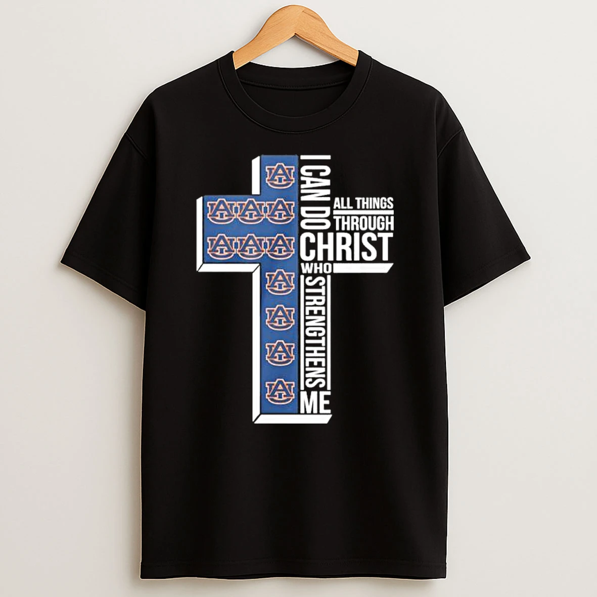 Auburn Basketball Logo I Can Do All Things Through Christ Who Strengthens Me Shirts
