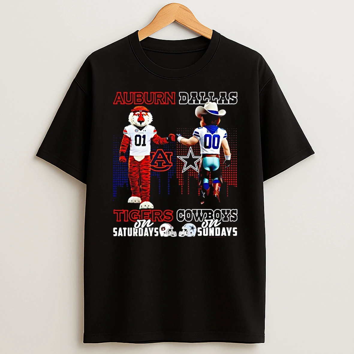 Auburn Tigers On Saturdays X Dallas Cowboys On Sundays Mascot Shirts