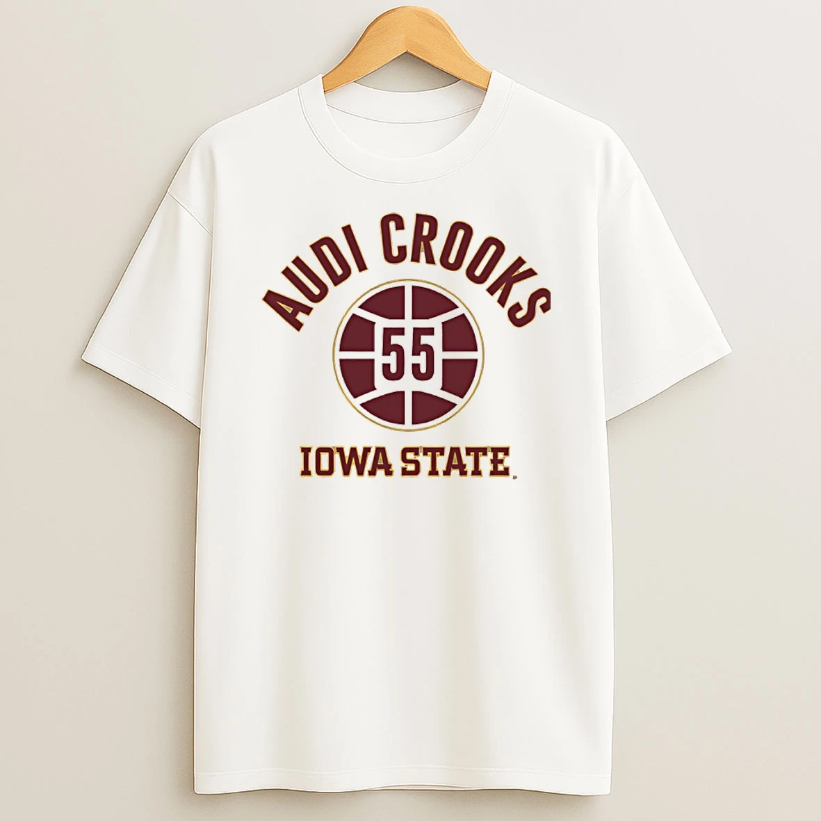 Audi Crooks 55 Iowa State Basketball Player Number And Name Ball Shirts