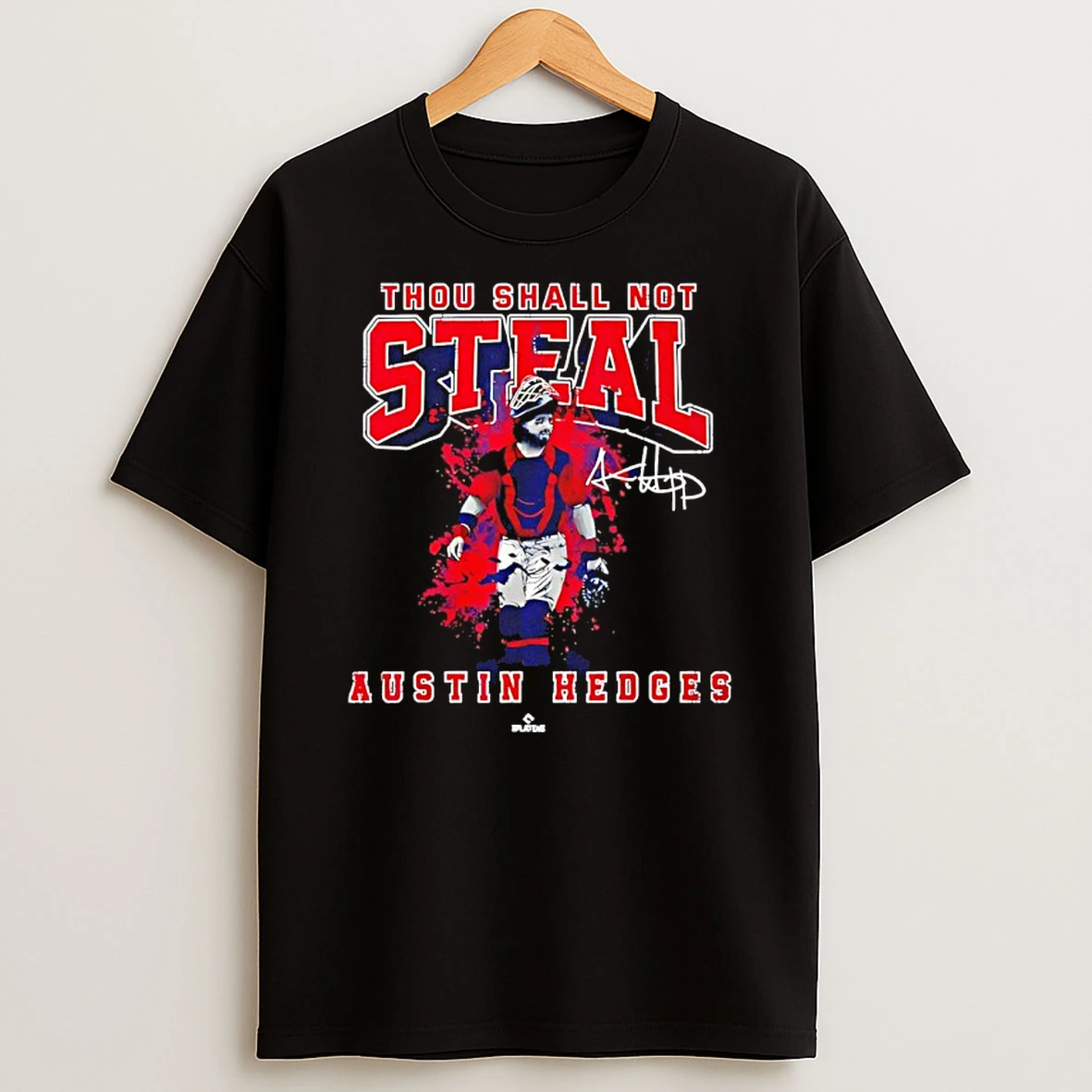 Austin Hedges Cleveland Guardians Thou Shall Not Steal Signature Shirts