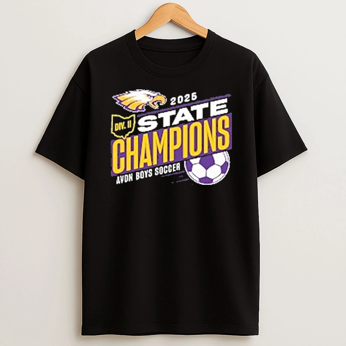 Avon Boys Soccer 2025 Div Ii State Champions Shirts