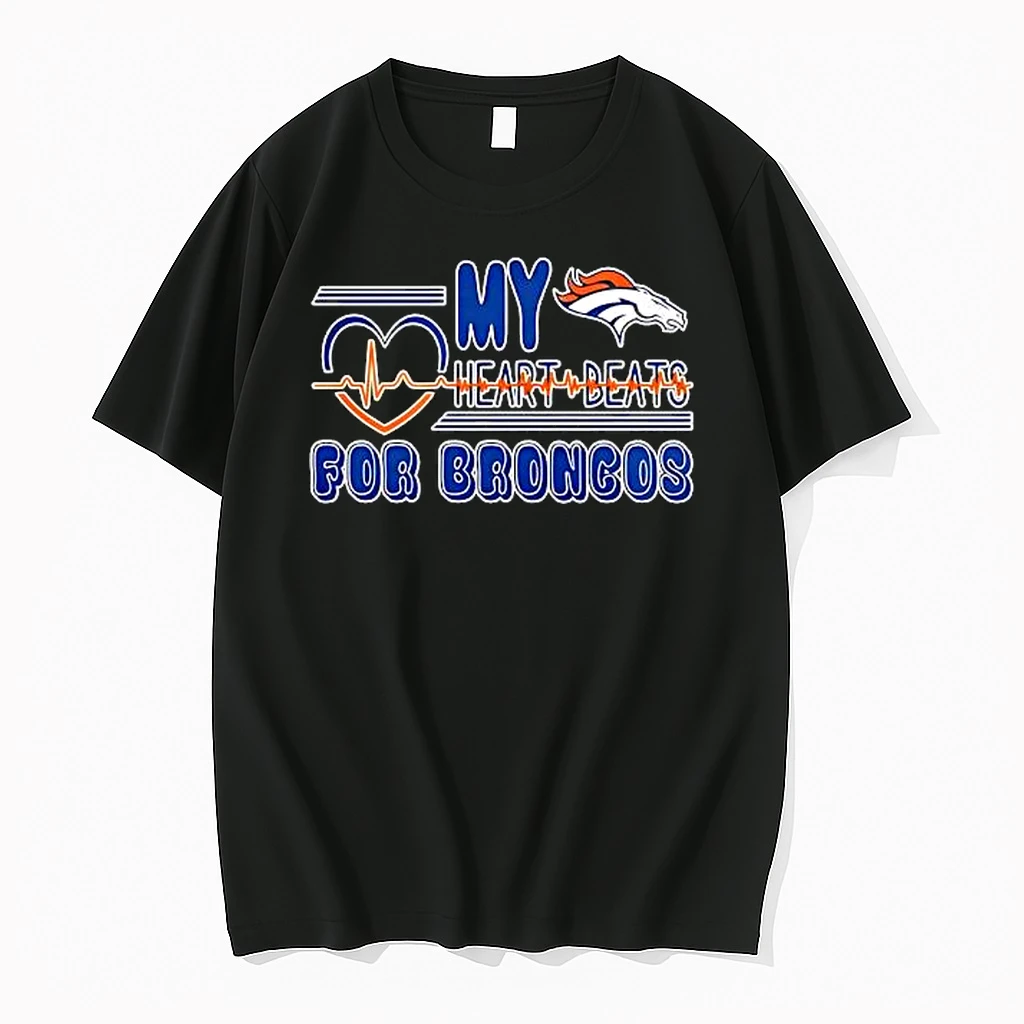 Awesome My Heart Beats For Denver Broncos Shirts