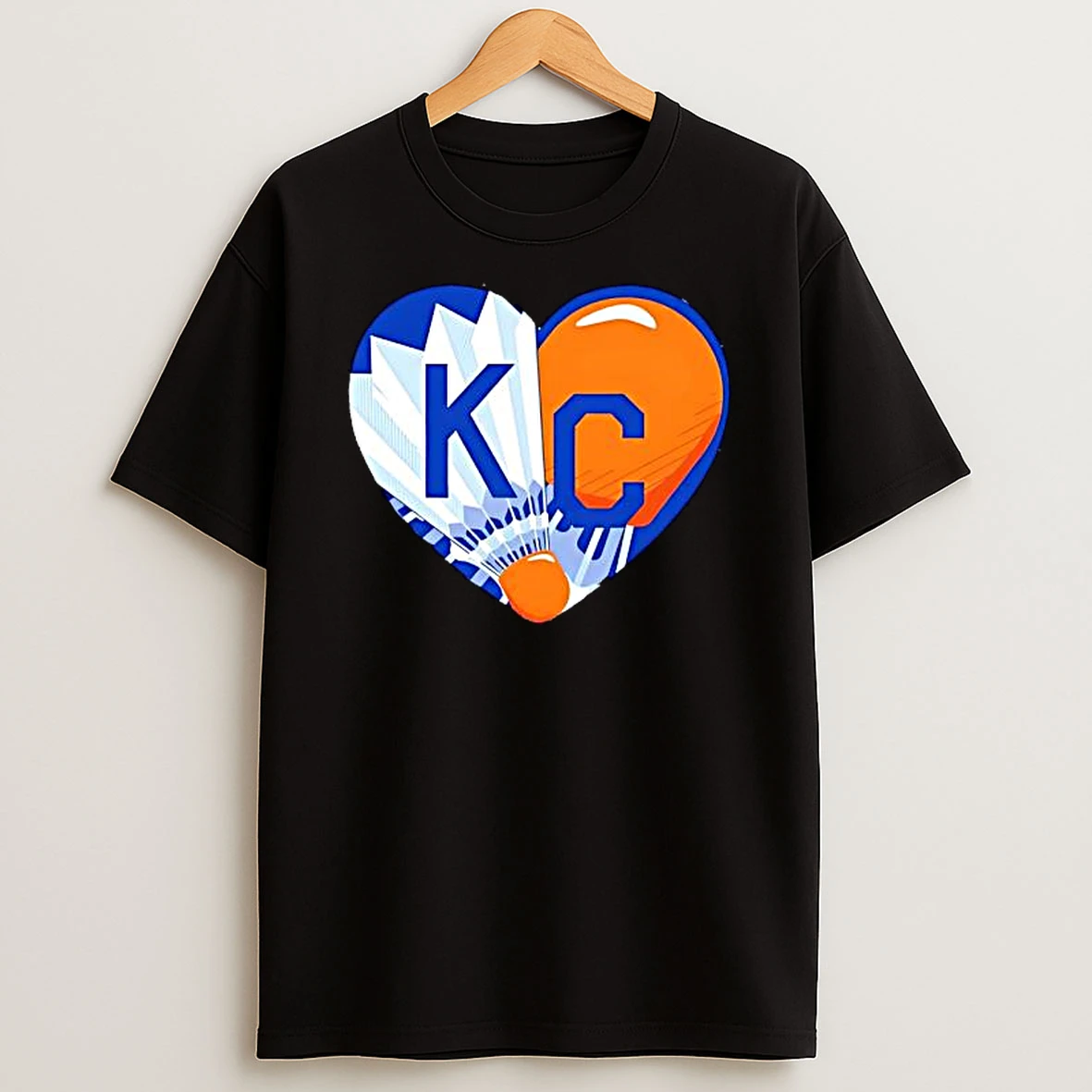 Awesome Shuttlecock Kc Heart Shirts