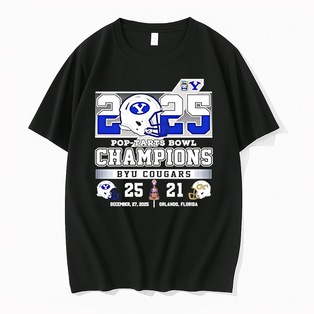 Byu Cougars 2025 Pop Tarts Bowl Champions 25 21 Score Shirts