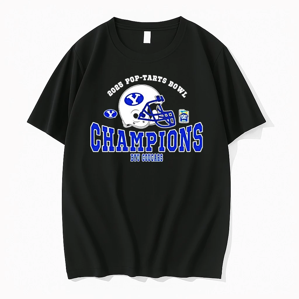 Byu Cougars Football 2025 Pop Tarts Bowl Champions Helmet Shirts