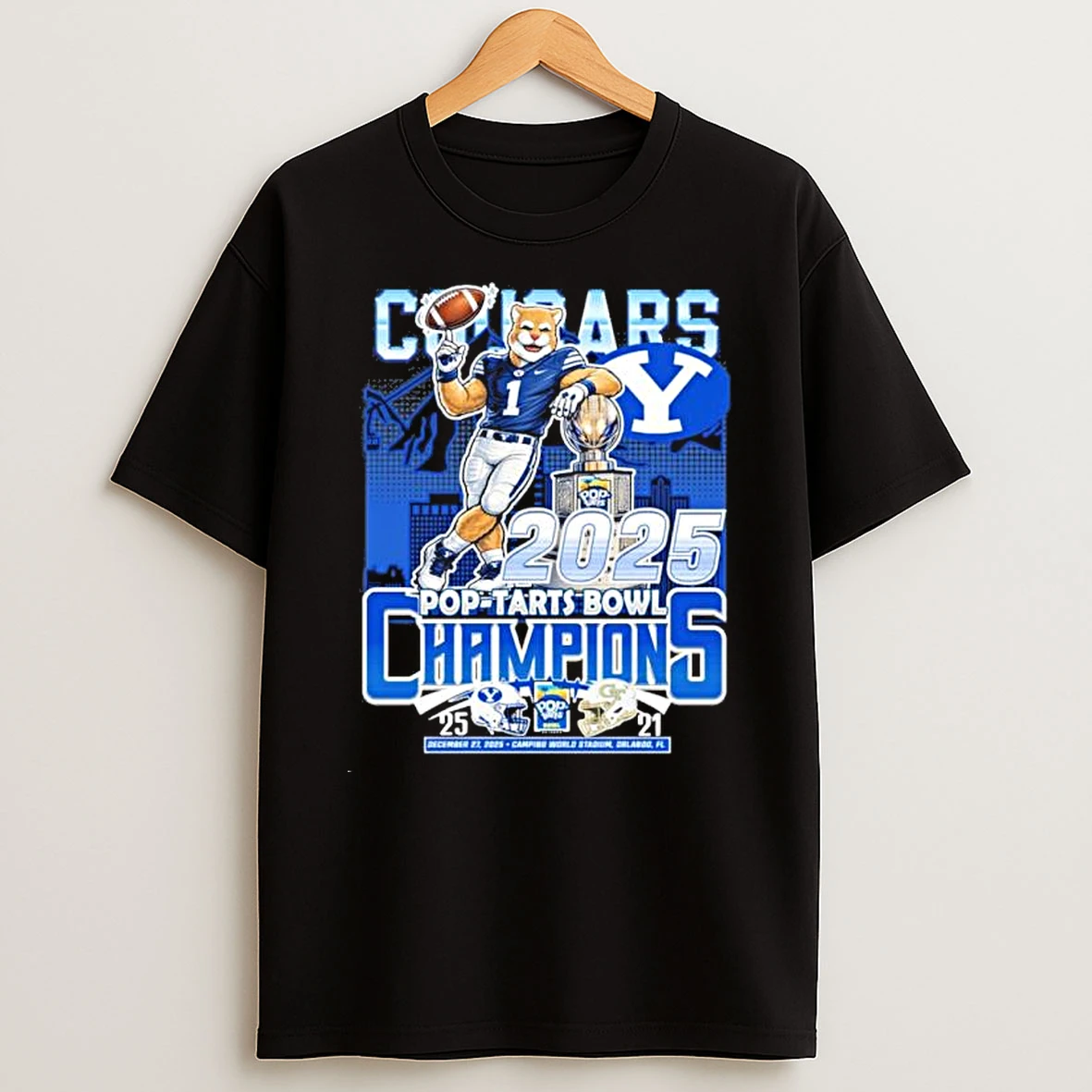 Byu Cougars Mascot 2025 Pop Tarts Bowl Champions Shirts