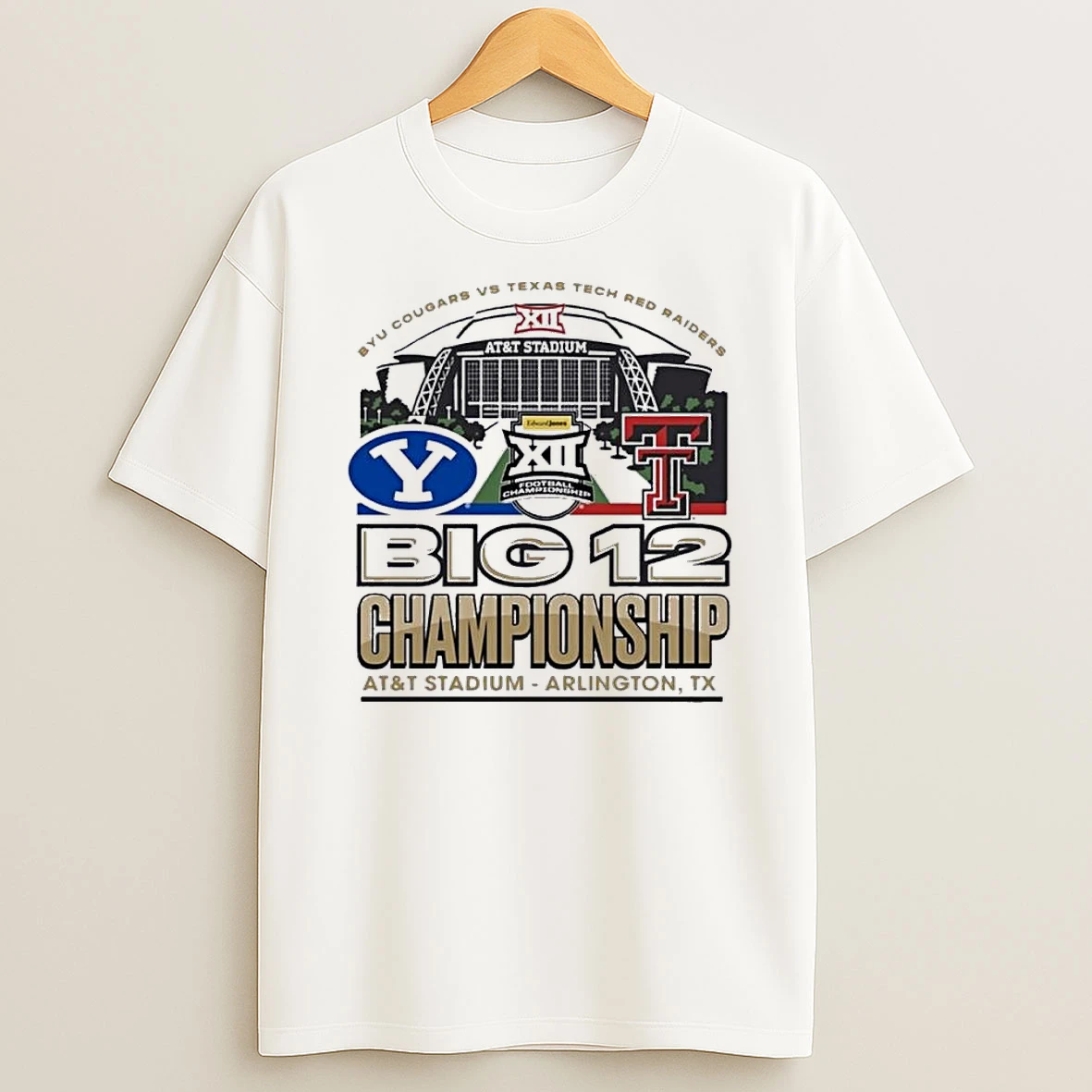 Byu Vs Texas Tech 2025 Big 12 Football Championship Att Stadium Shirts