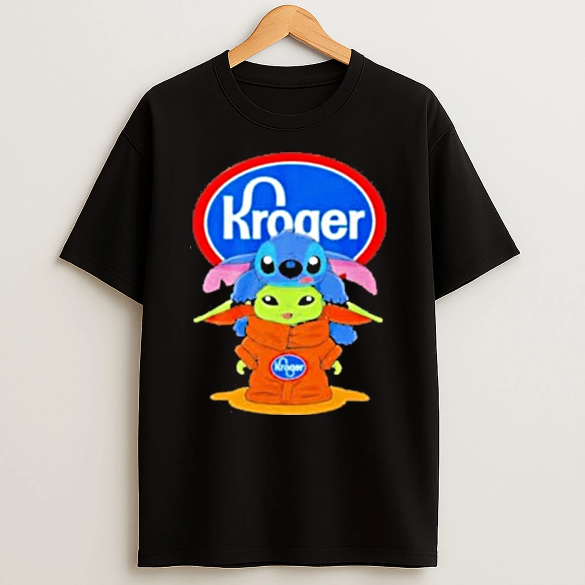 Baby Stitch And Baby Yoda Kroger Shirts