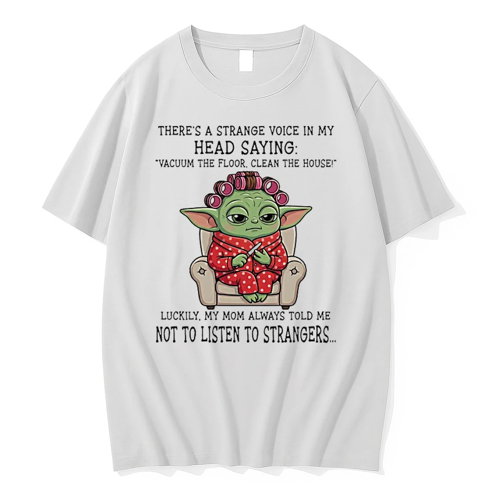 Baby Yoda Theres A Strange Voice In My Head Saying Vacuum The Floor Clean The House Shirts