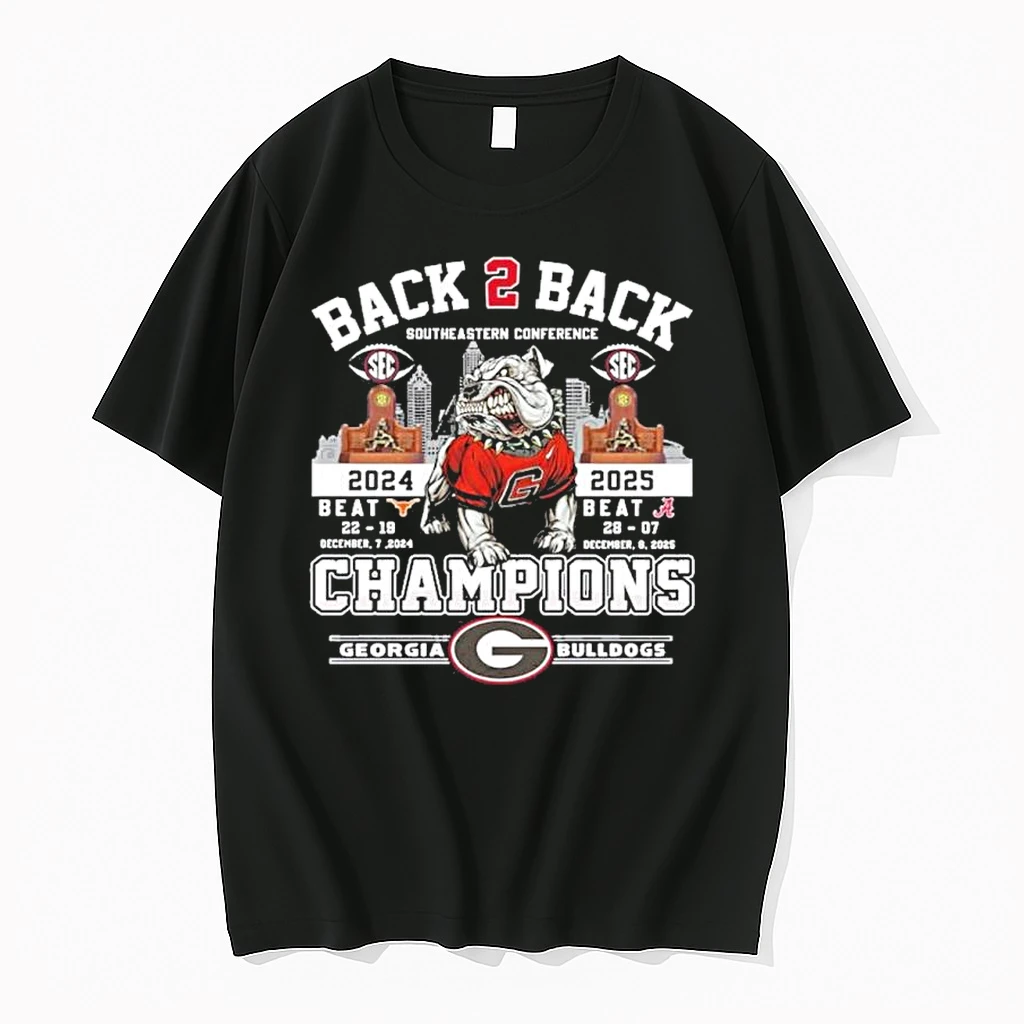 Back 2 Back Sec Football Champions Georgia Bulldogs Beat Texas Vs Alabama Shirts