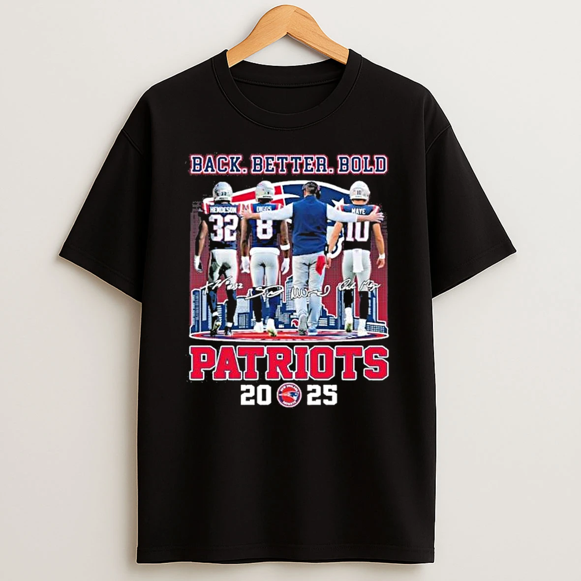 Back Better Bold Ne Patriots 2025 2025 Afc East Champions Shirts