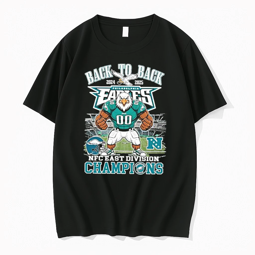 Back To Back 2024 2026 Philadelphia Eagles Mascot Nfc East Division Champions Shirts