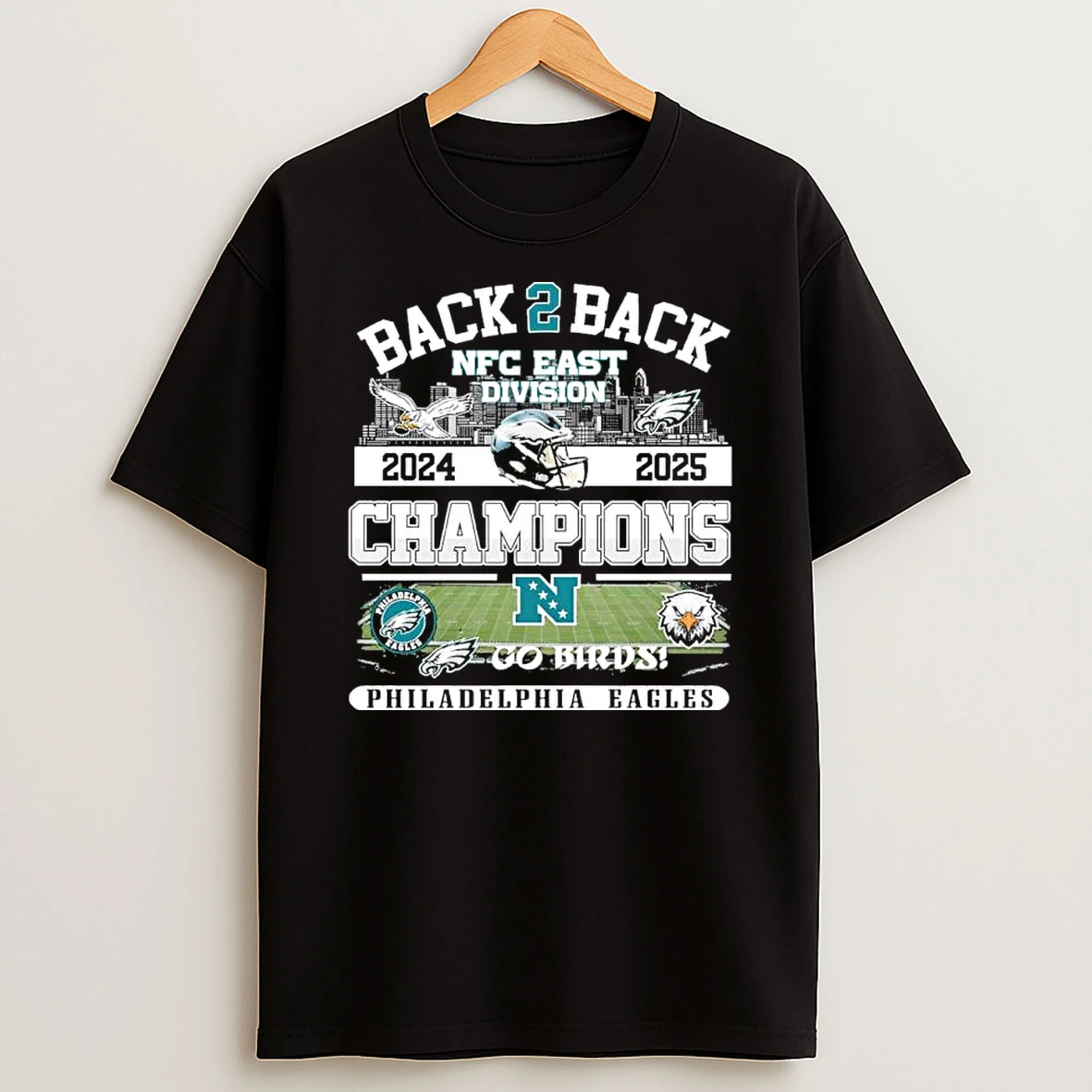Back To Back 2024 2026 Philadelphia Eagles Nfc East Division Champions Go Birds Shirts