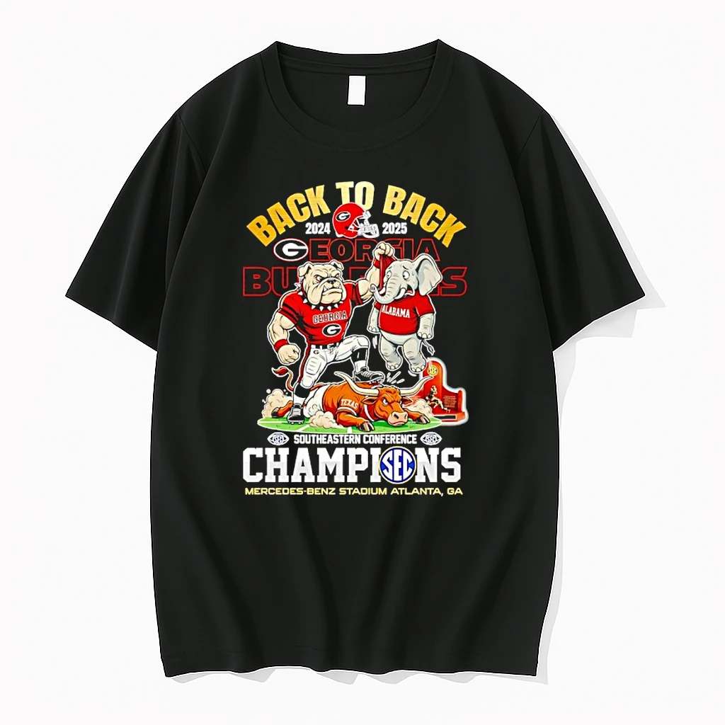 Back To Back Georgia Bulldogs Southeastern Conference Champions 2025 Shirts