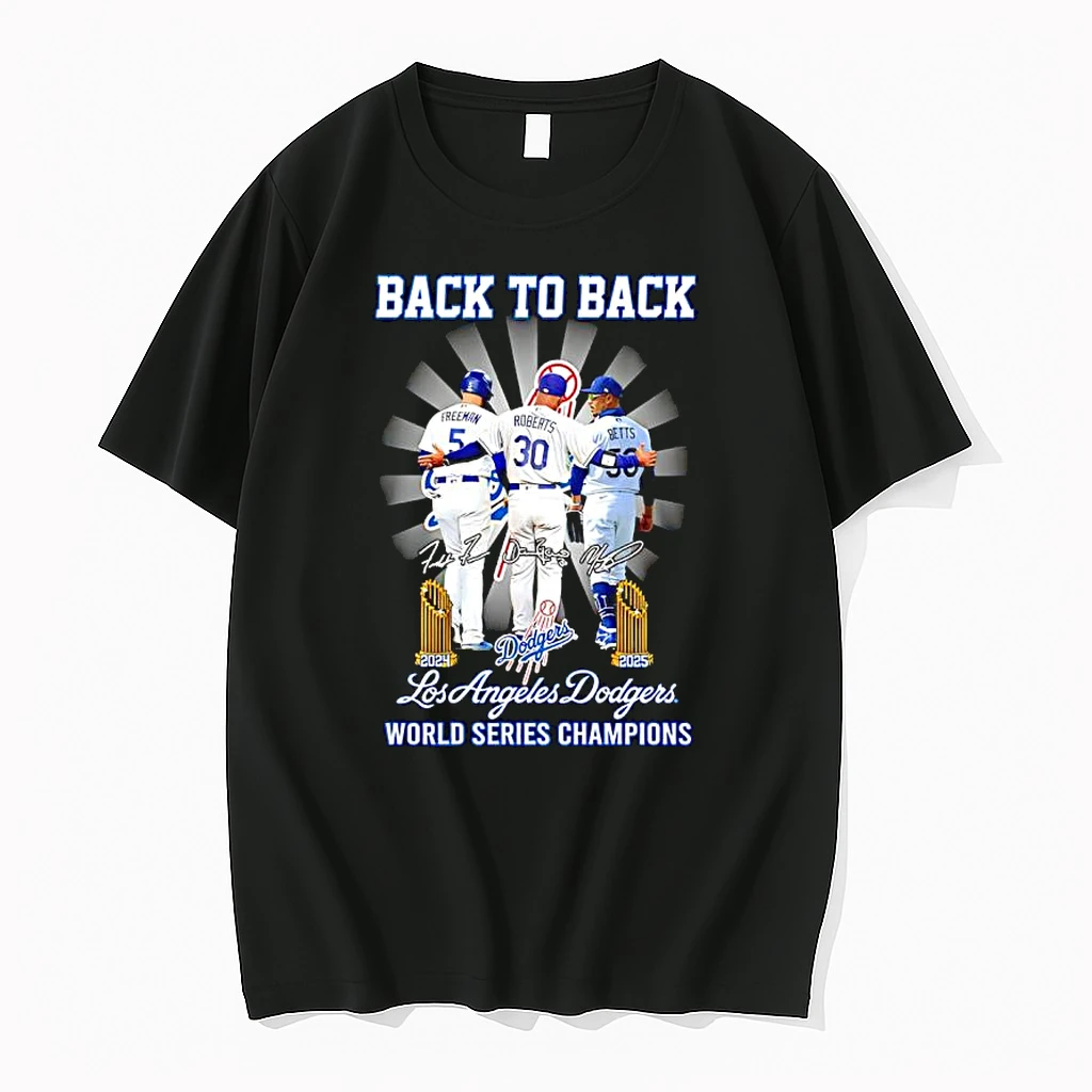 Back To Back Los Angeles Dodgers World Series Champions In 2024 And 2025 Shirts