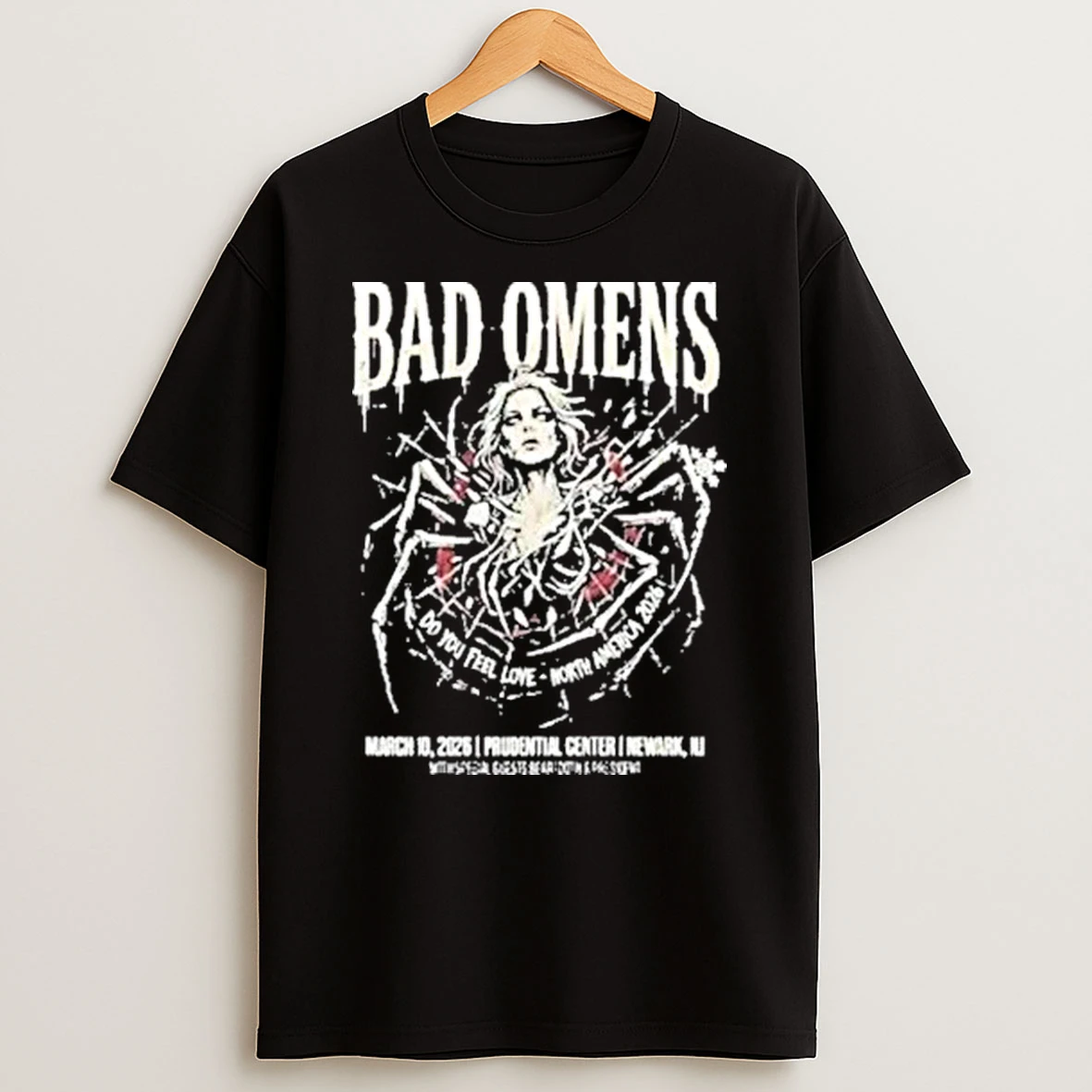 Bad Omens Do You Feel Love North America Event At Prudential Center On March 10 2026 Newark Nj Spider Shirts