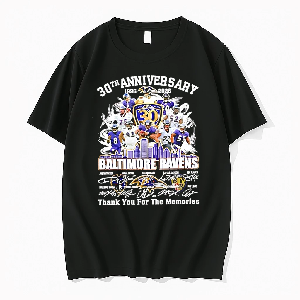 Baltimore Ravens 30th Anniversary 1996 2026 Thank You For The Memories Signatures Shirts