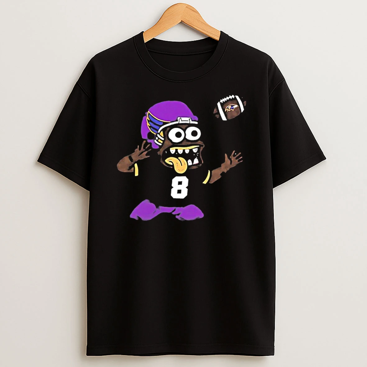 Baltimore Ravens Lamar Jackson Monster Toast Cartoon Shirts