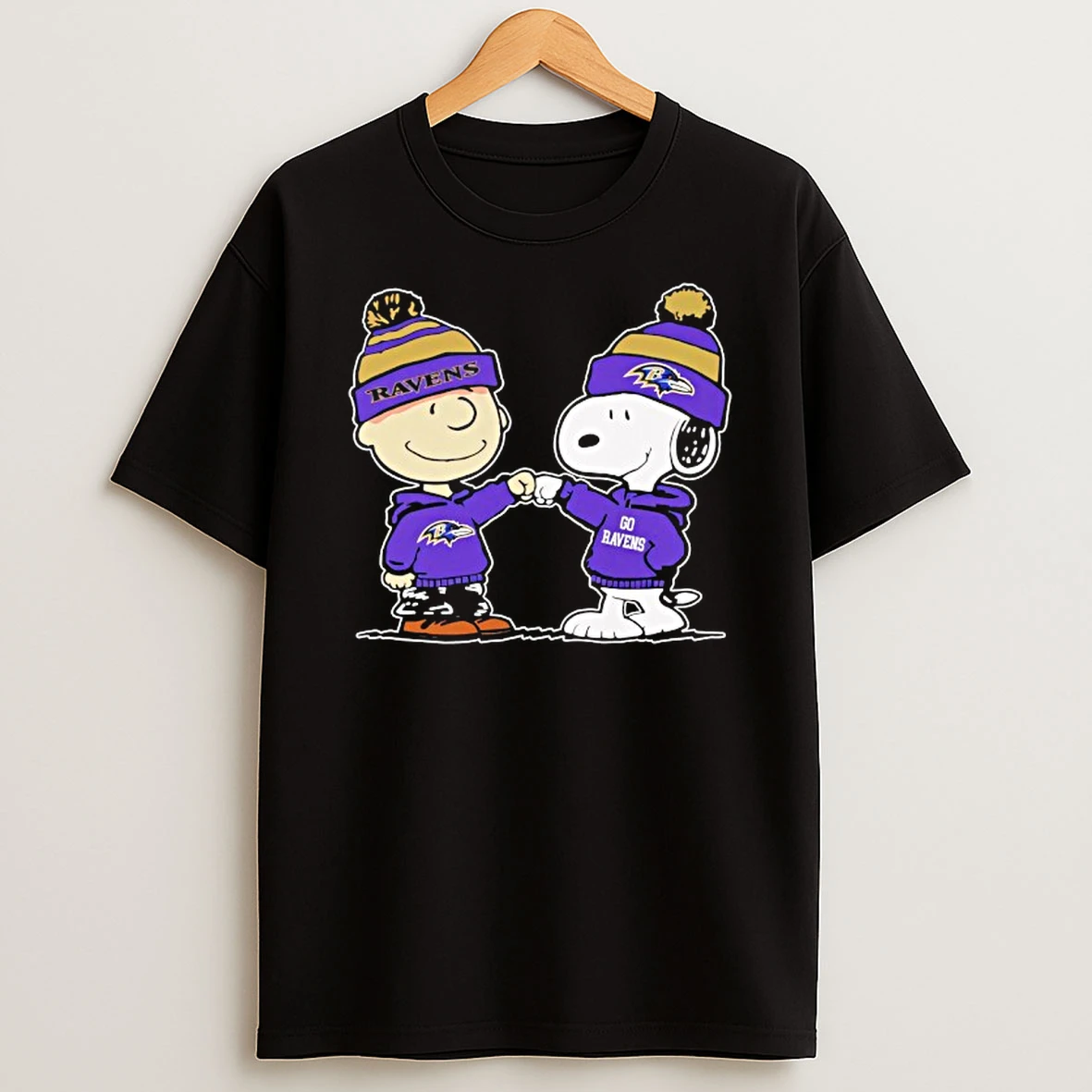 Baltimore Ravens Snoopy And Charlie Brown Best Friends Shirts