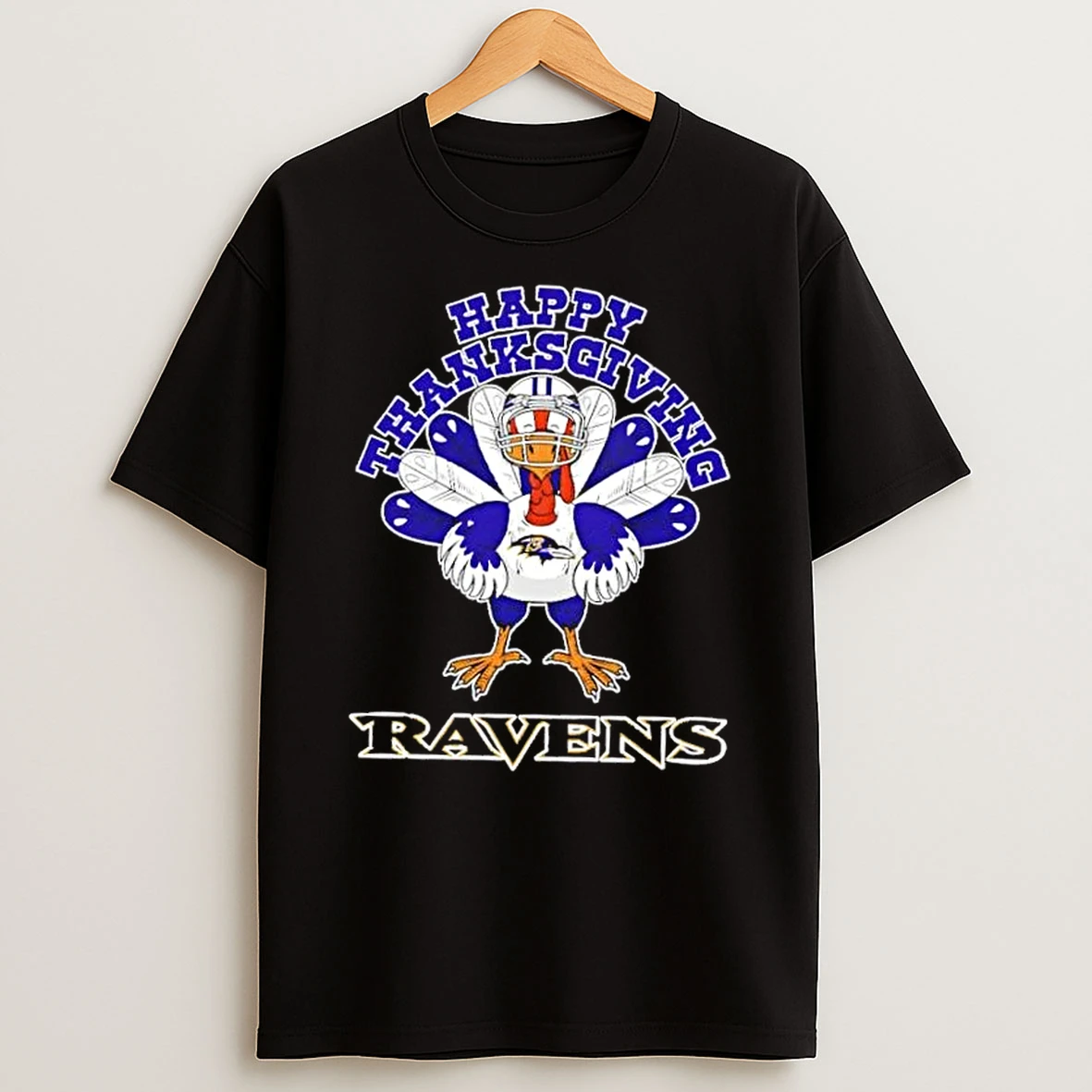 Baltimore Ravens X Turkey Happy Thanksgiving Graphic Shirts