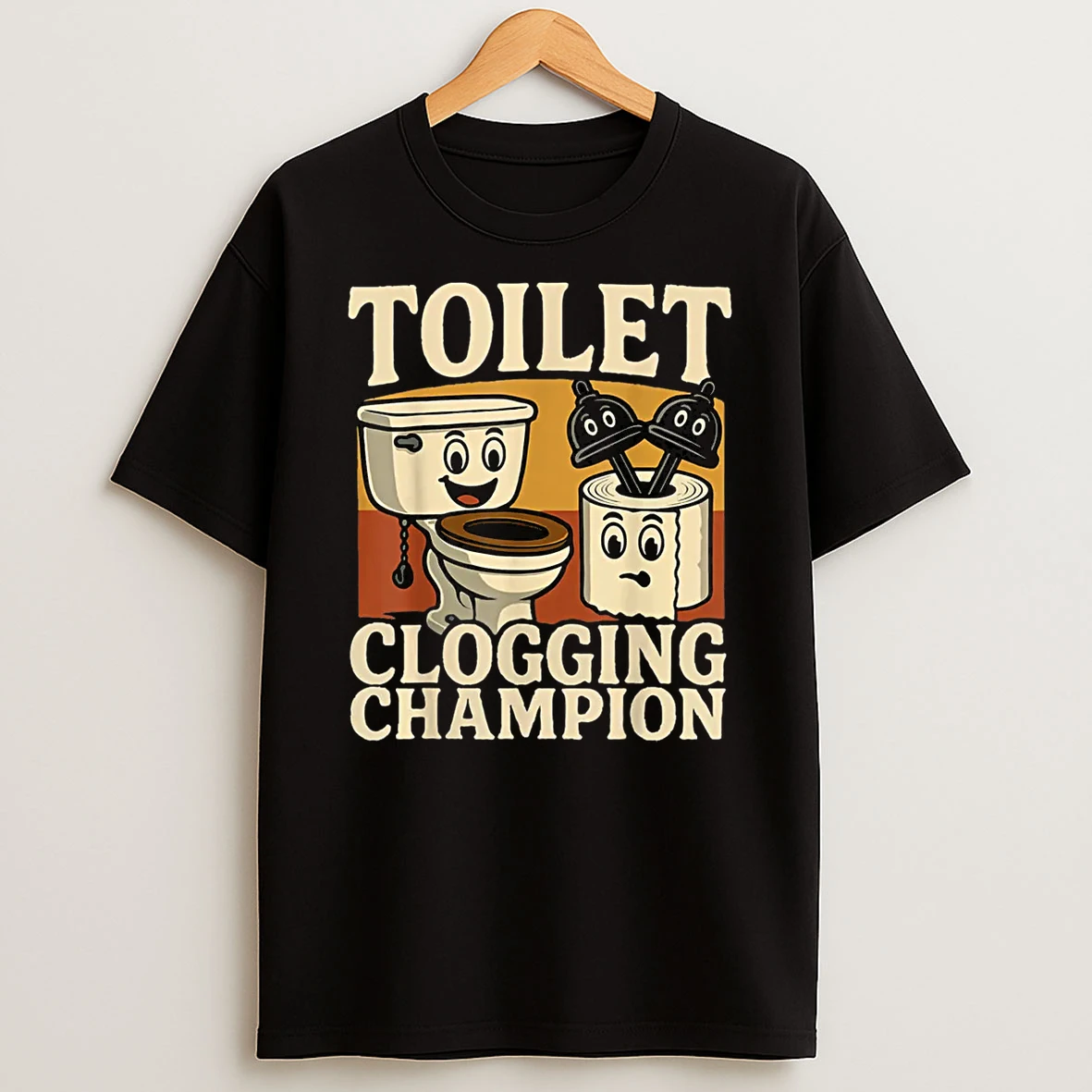 Bathroom Toilet Clogging Champ Meme Dad Poop Shirts